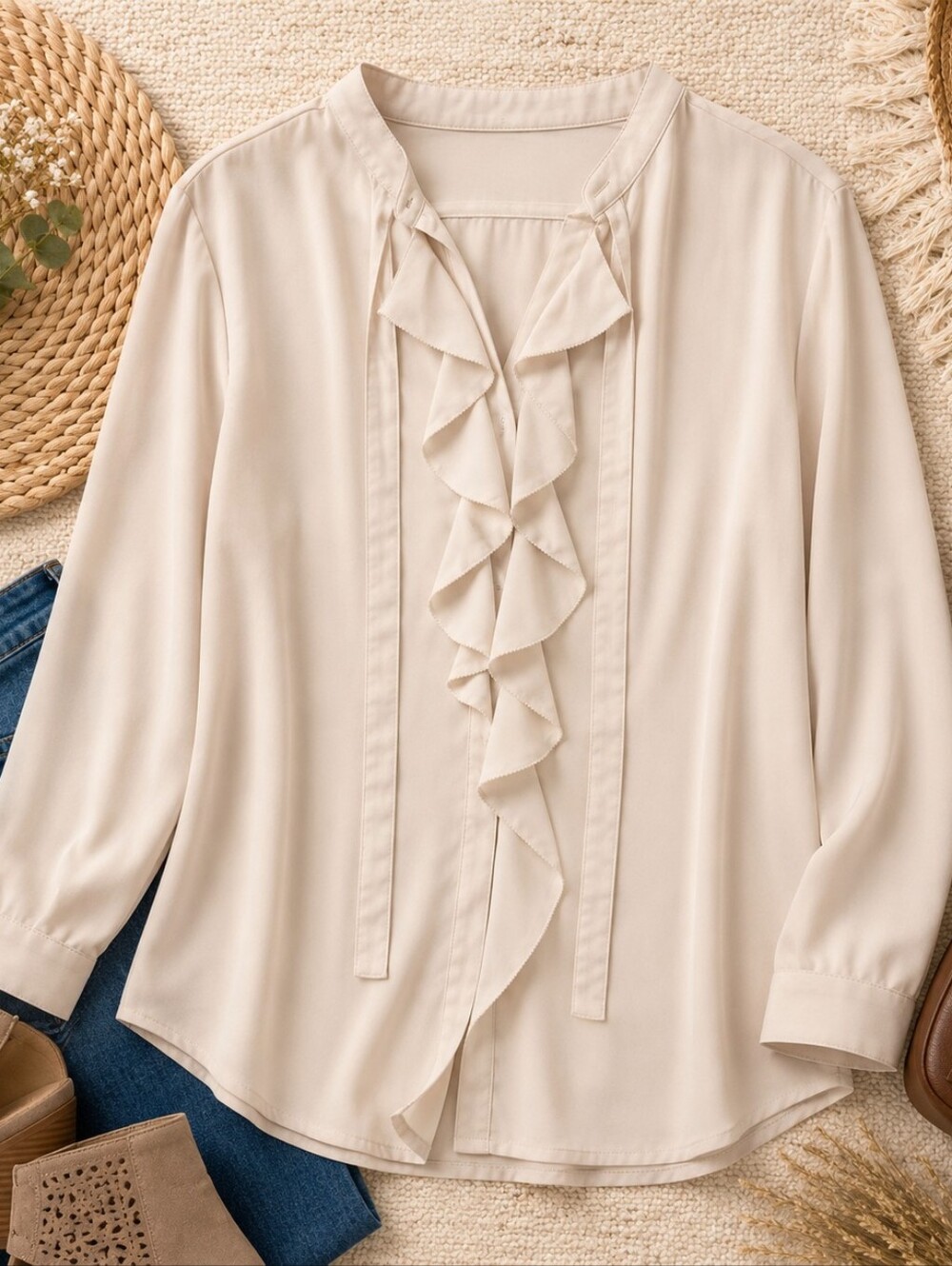 House of Bruar Scottish Luxury Ruffle Blouse 14